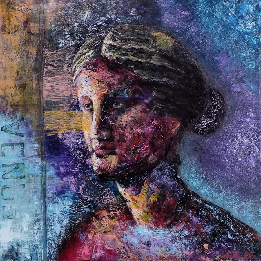 Venere olio su tela 50 x 50 x 4.5 cm